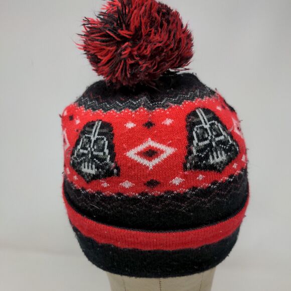 Star Wars Men's Knit Beanie Hat Cap Black Red One Size Acrylic - Picture 11 of 16